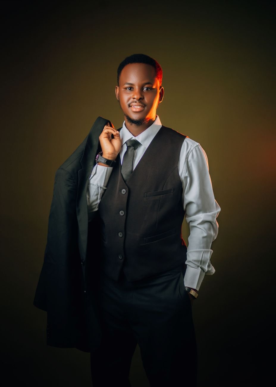 Portrait of a confident African businessman wearing a suit, exuding professionalism.